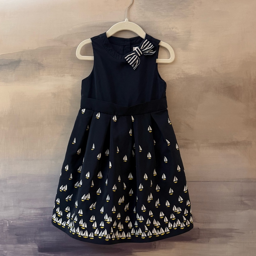 Janie and Jack Navy Blue Sailboat Dress